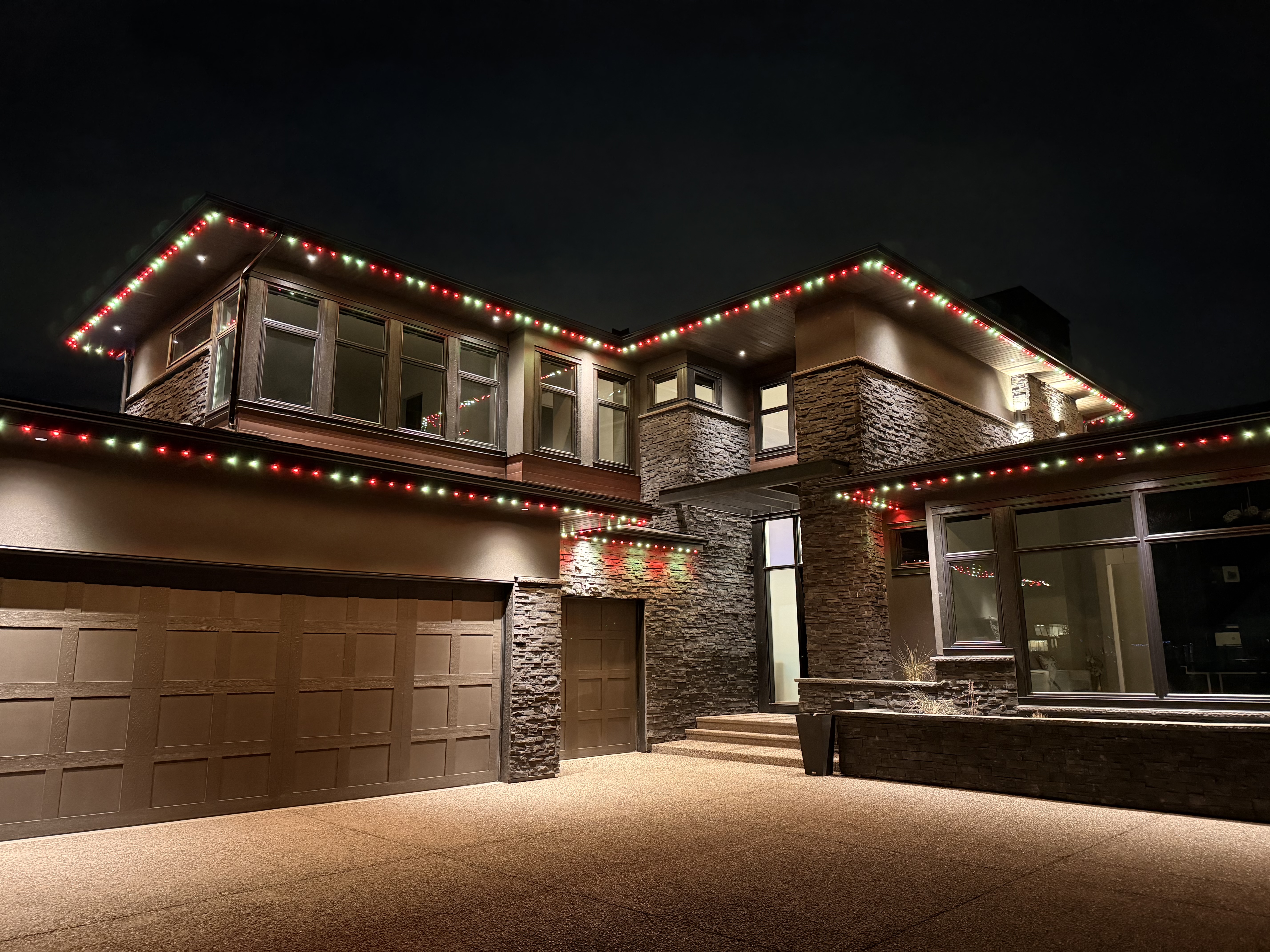 Permanent lighting installation in Calgary by Grand Star Electric and Starise Lighting